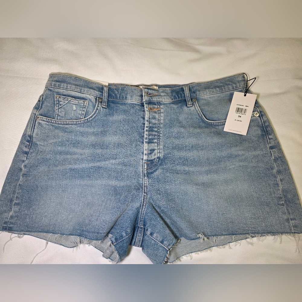 7 for All Mankind Monroe High Rise Cutoff Denim Shorts- Size 34 Retails $158 NWT